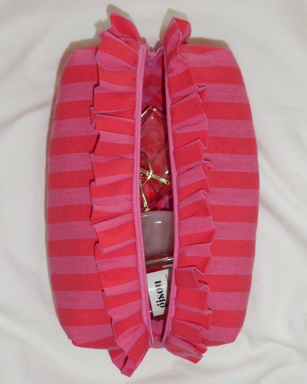Pink stripes toilettas